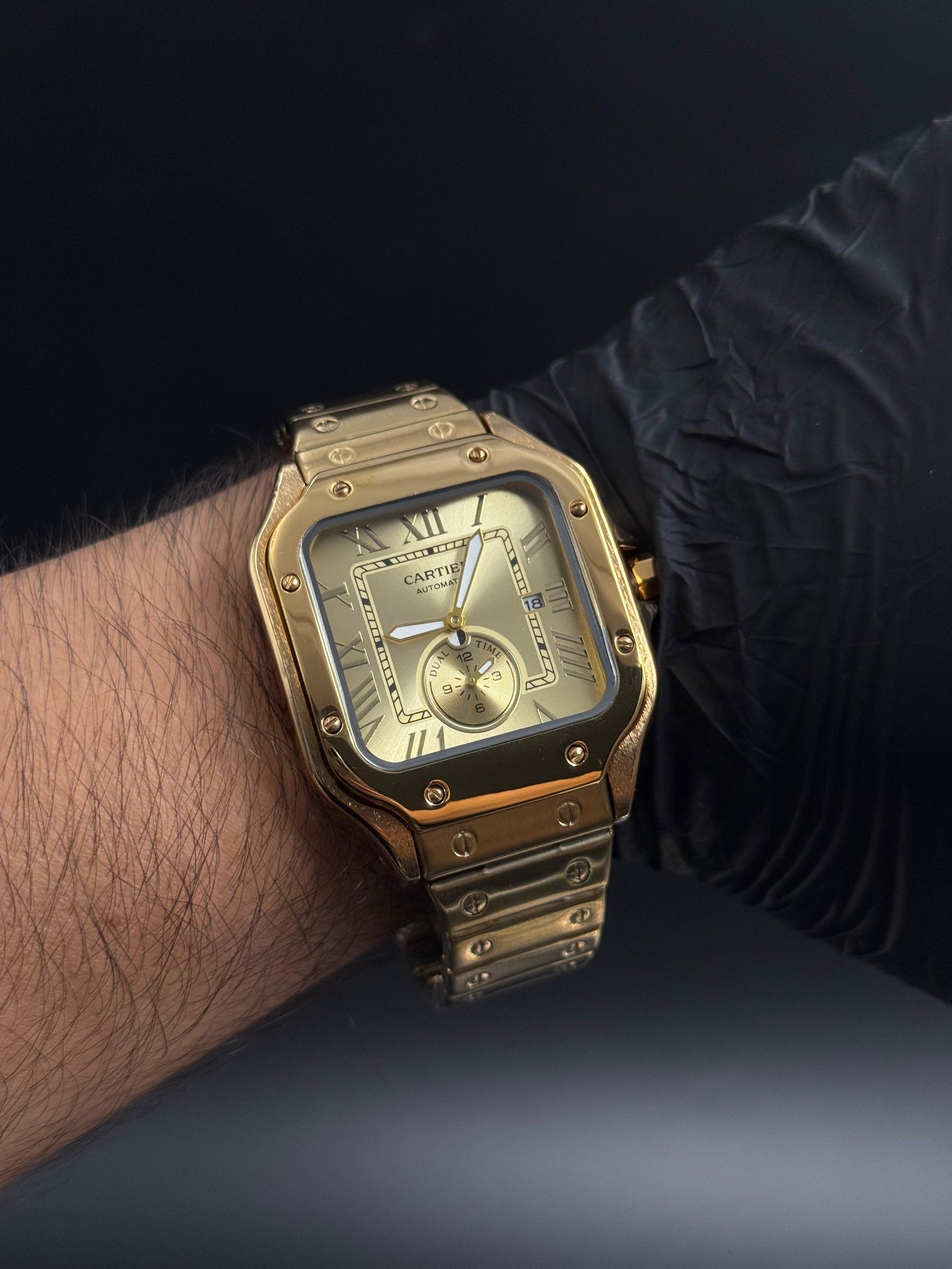 Crtr Crono Metalico Dorado Tablero Dorado