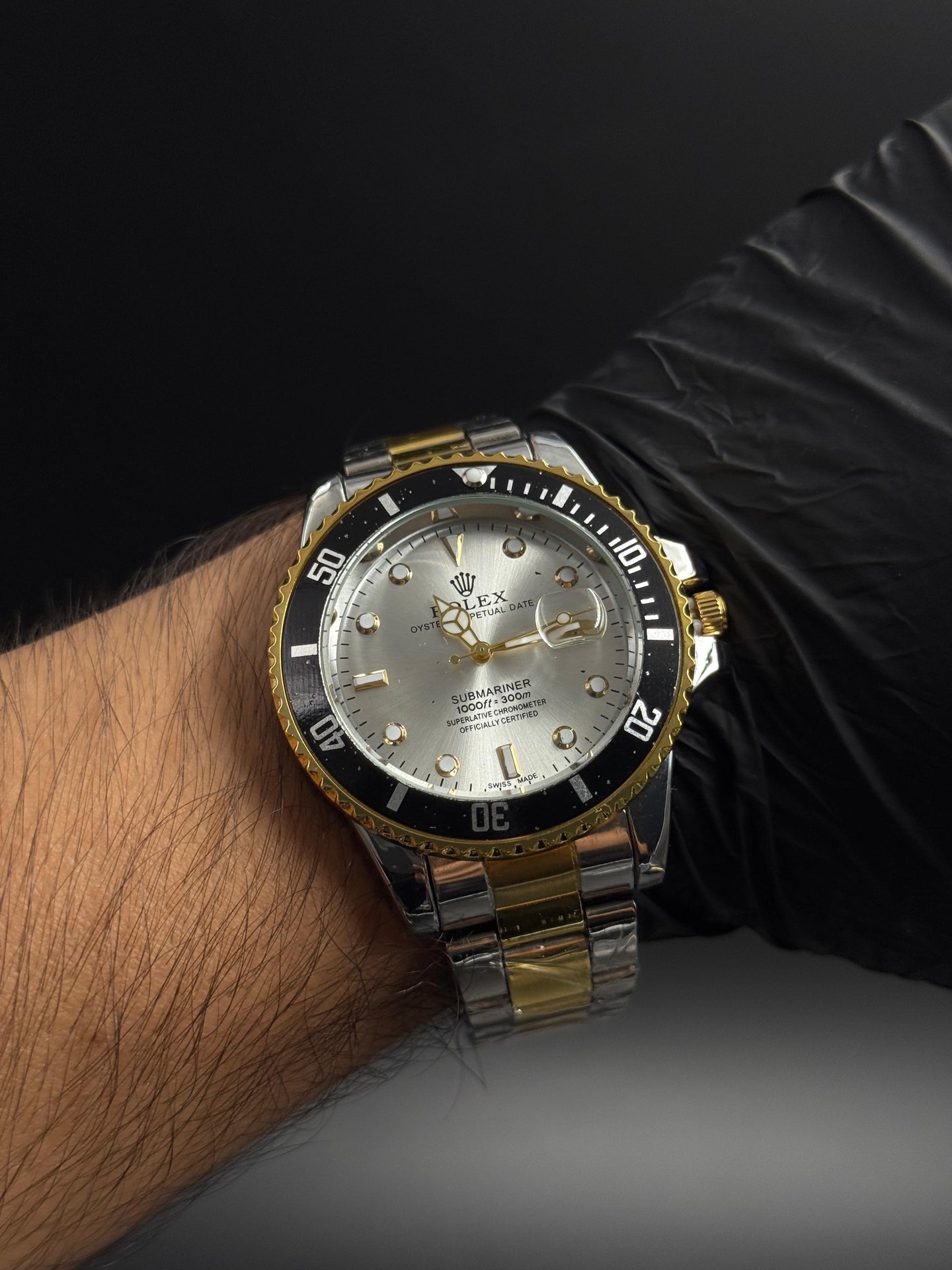 Rlx Premium New Bicolor Dorado Tablero Plateado Negro