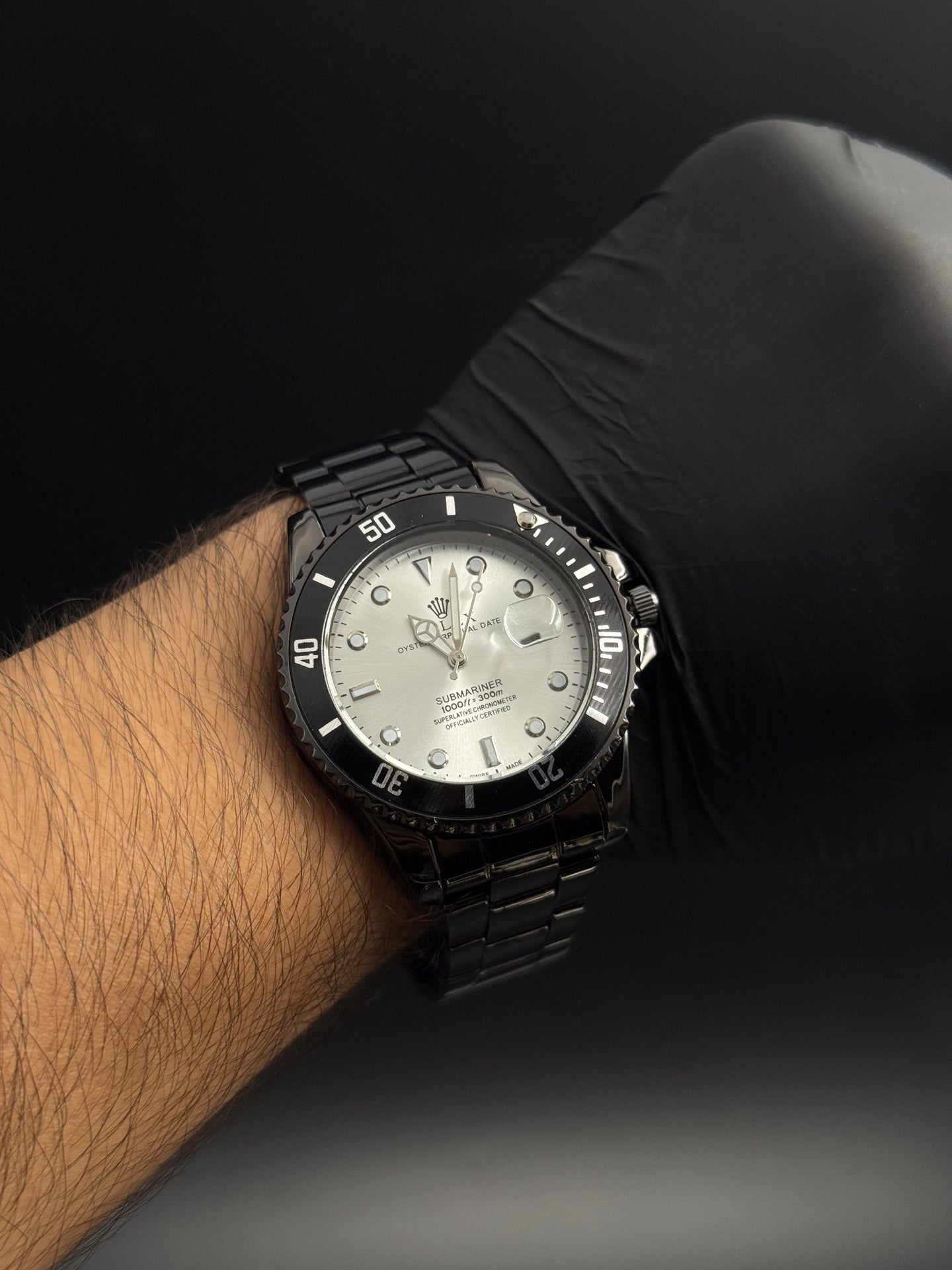 Rlx Premium New Negro Tablero Plateado