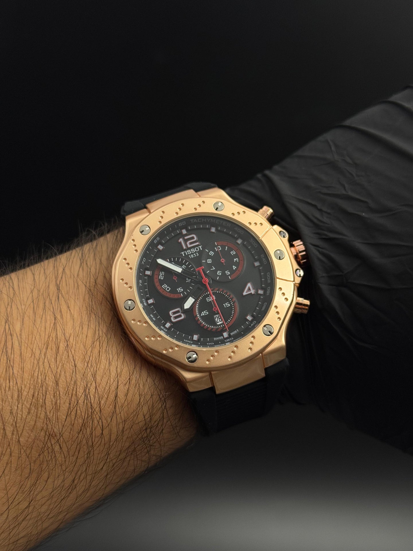 Tsst GP Goma Negra Tablero Negro Oro Rosa