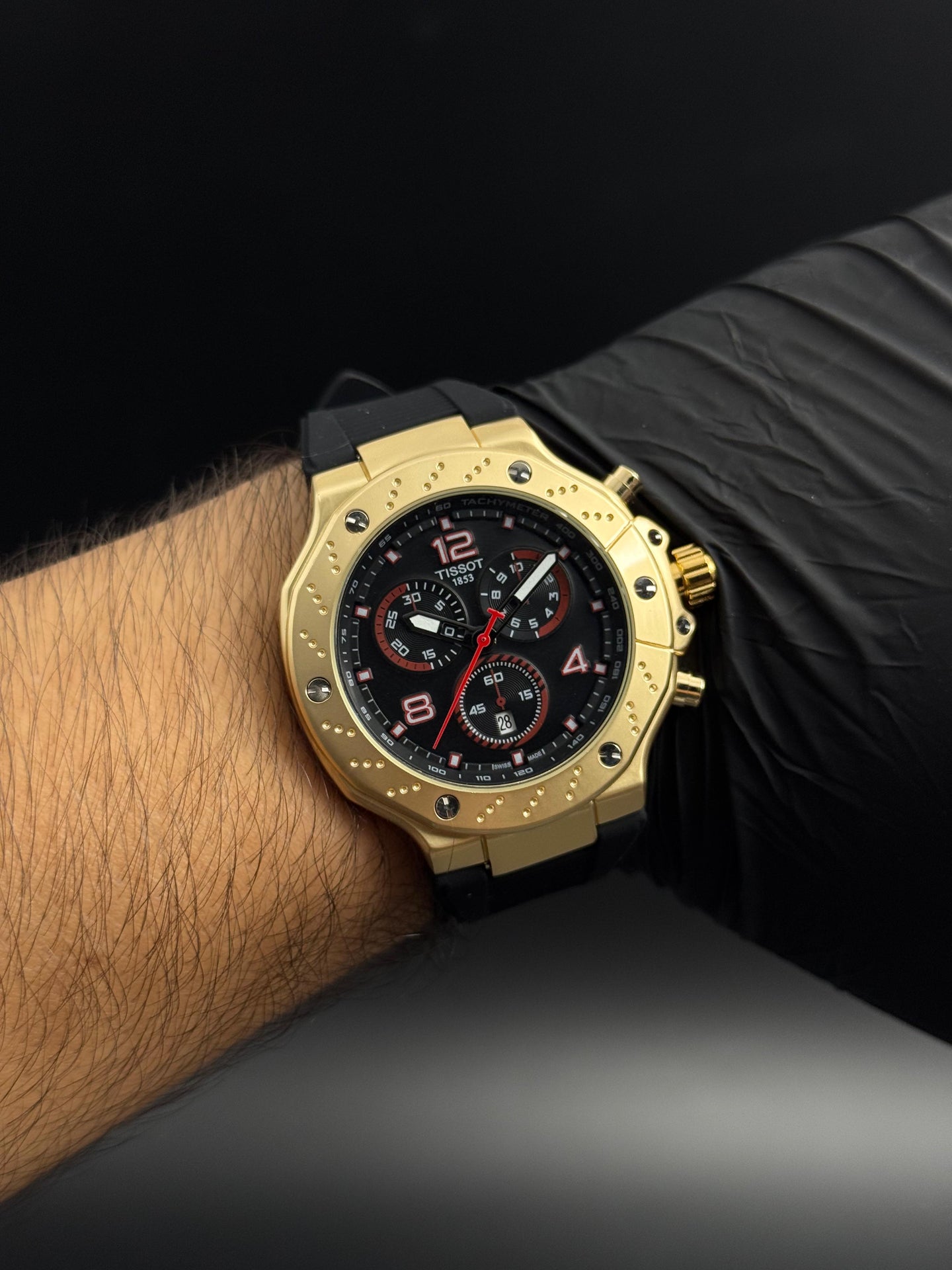 Tsst GP Goma Negra Tablero Negro Dorado