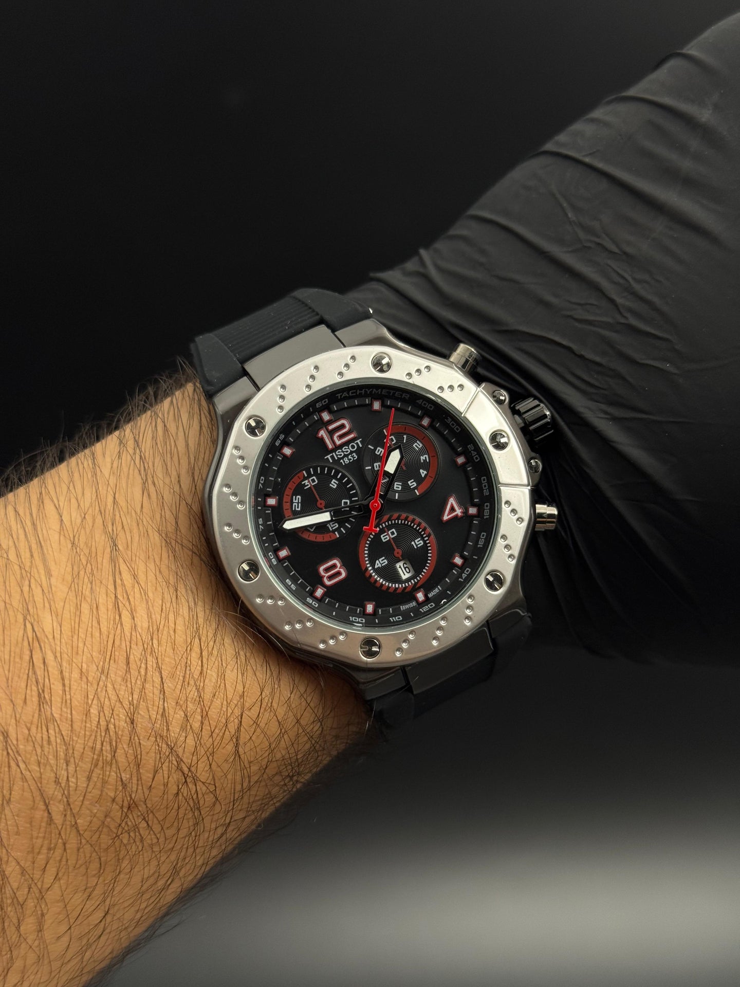 Tsst GP Goma Negra Tablero Negro Negro Plateado