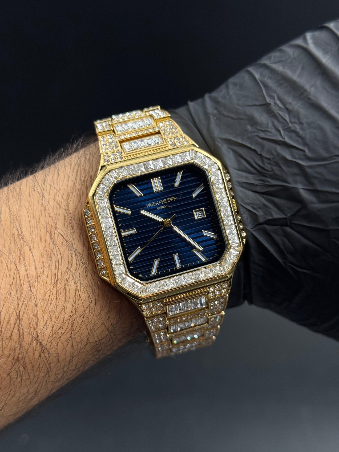 Patk Phlppe Circones Dorado Tablero Azul