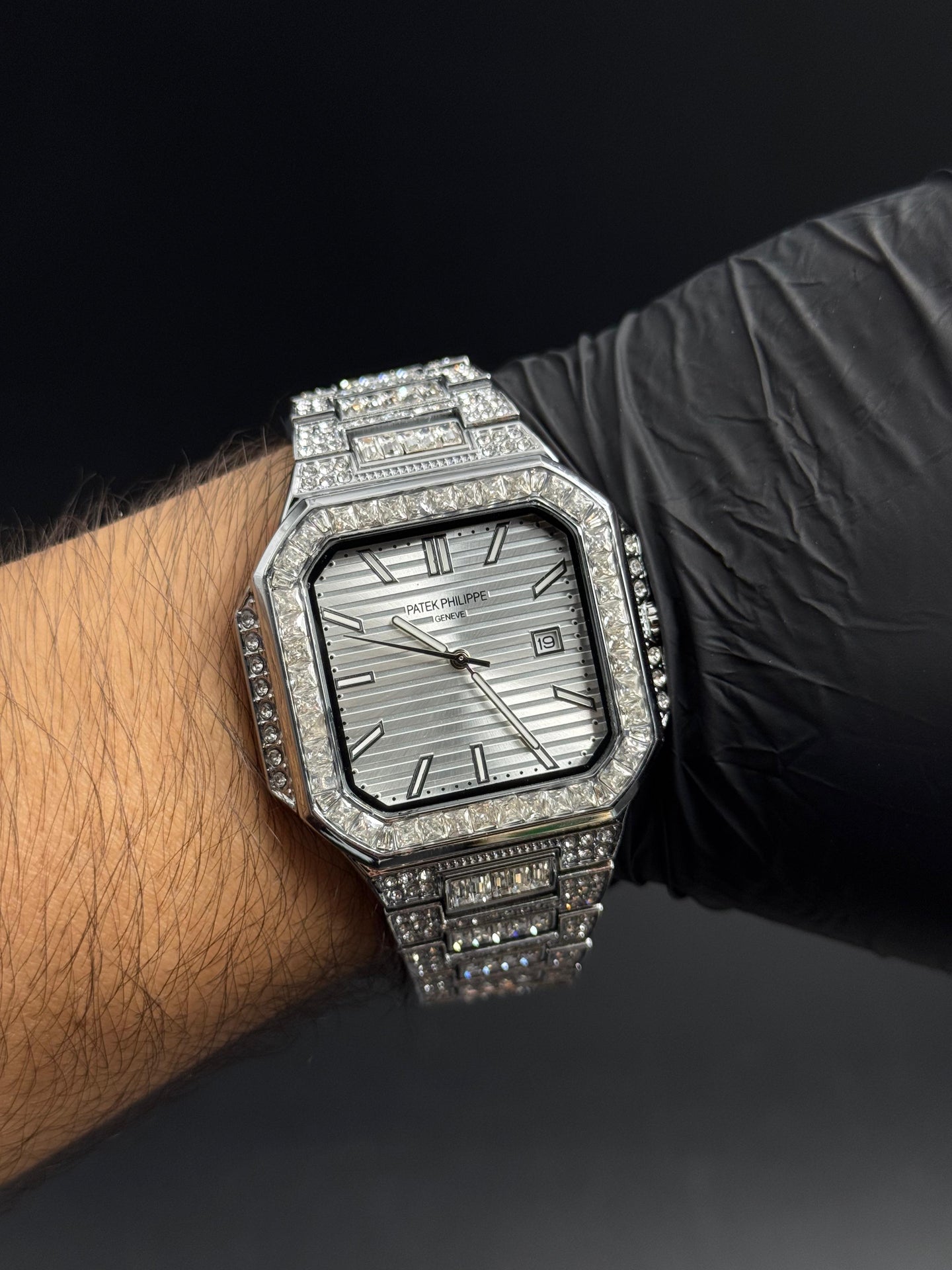 Patk Phlppe Circones Plateado Tablero Plateado