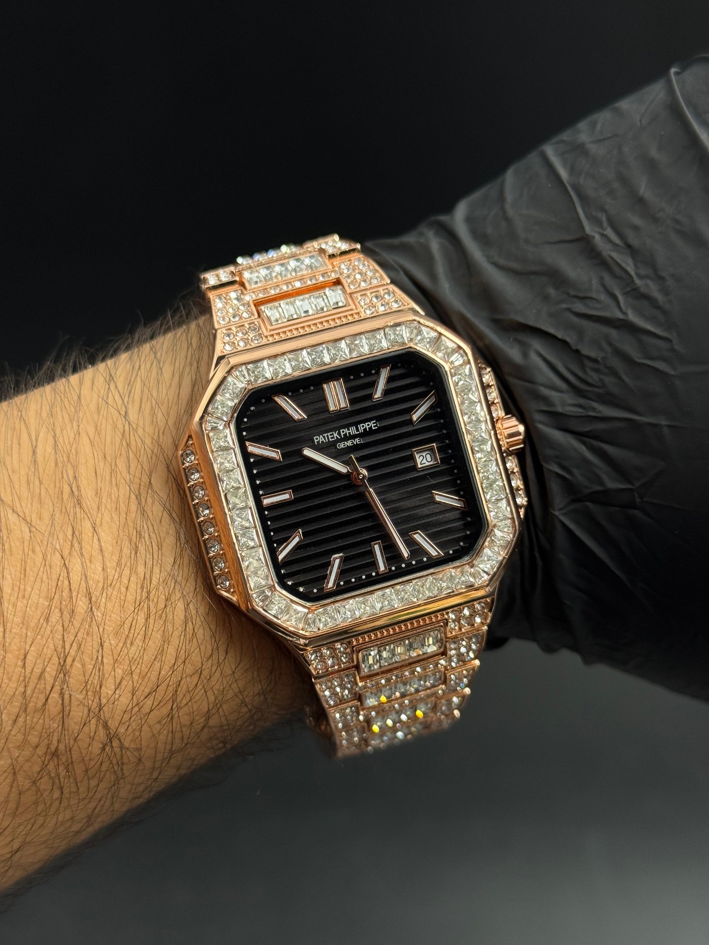 Patk Phlppe Circones Oro Rosa Tablero Negro