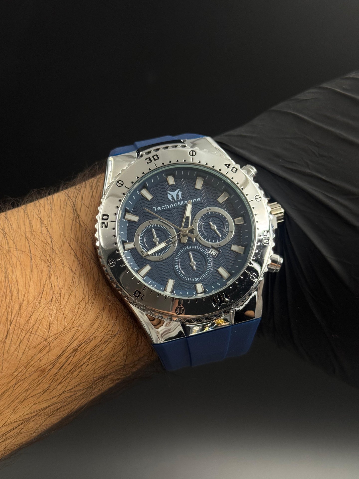 Tchmrn 3R Goma Azul Tablero Azul Plateado