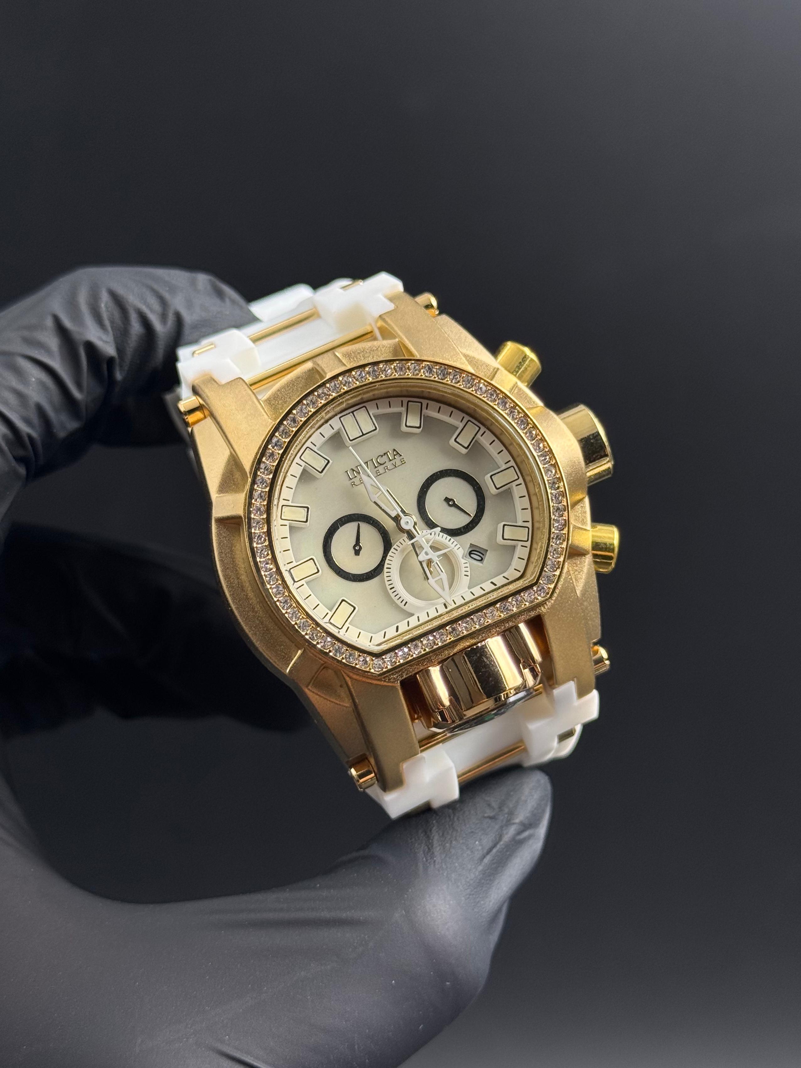 Invct Mujer Circones Goma Blanca Tablero Blanco Dorado