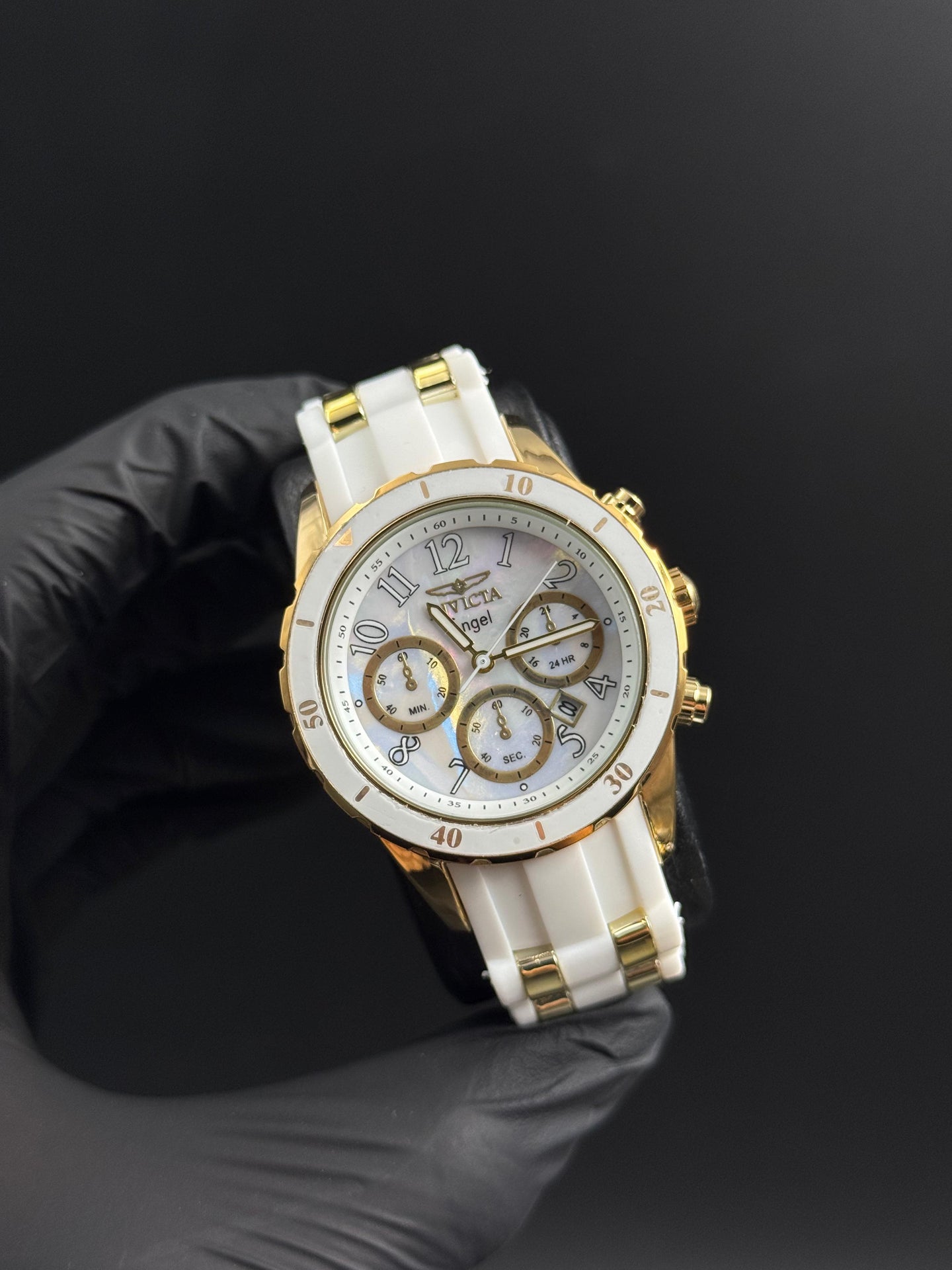 Invct Mujer 12H Goma Blanca Tablero Blanco Dorado