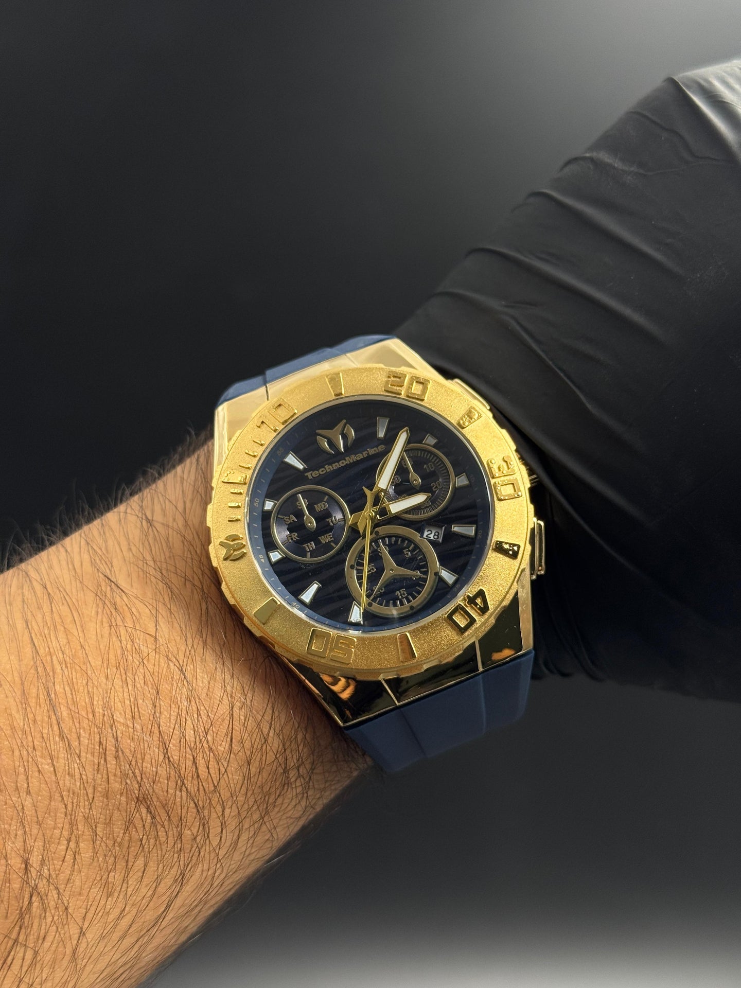 Tchmrn MZ Goma Azul Tablero Azul Dorado