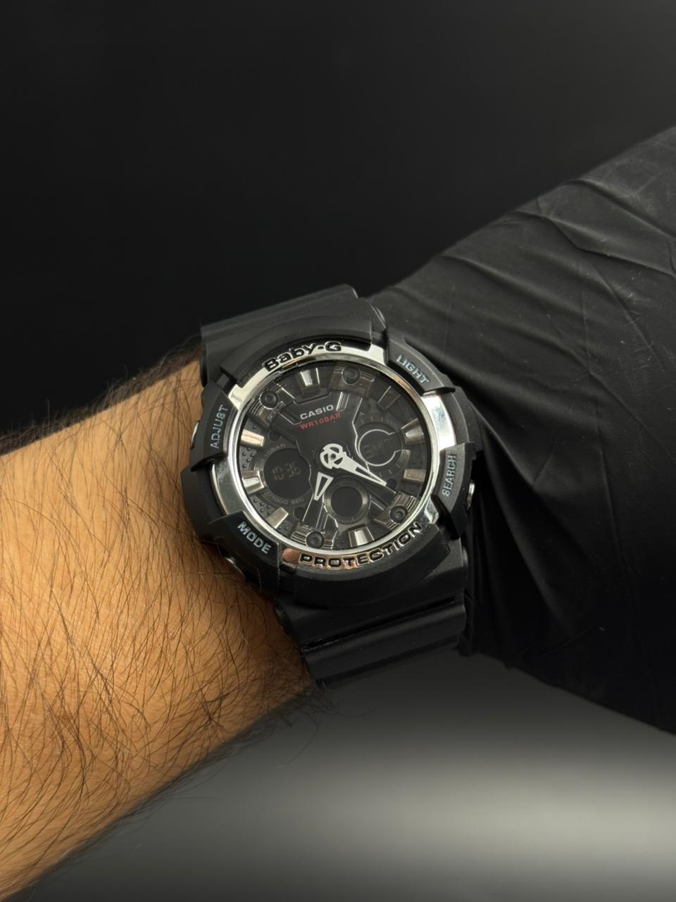 Bby-g New 2 Negro Tablero Negro Plateado