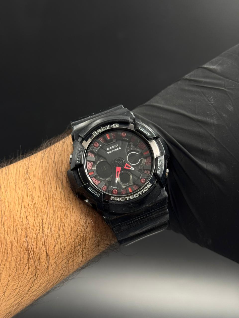 Bby-g New 2 Negro Tablero Negro Rojo