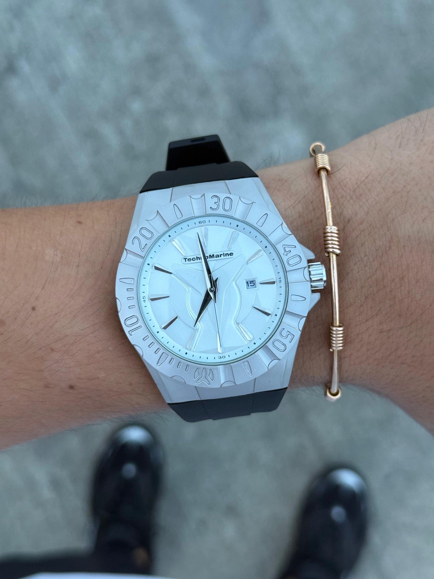 Tchmrn 903 Goma Negra Tablero Blanco Plateado