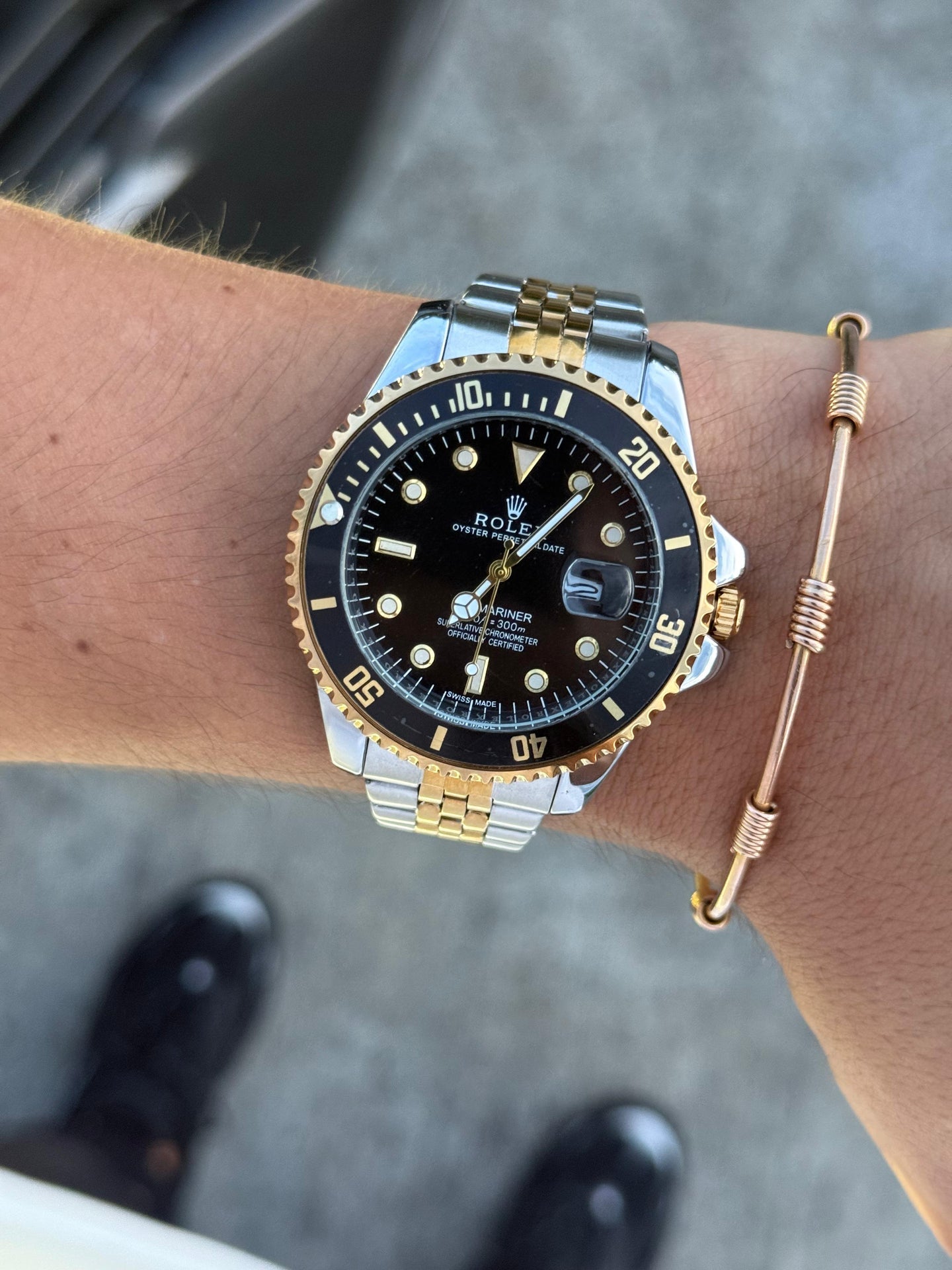 Rlx Jubilee Bicolor Dorado Tablero Negro