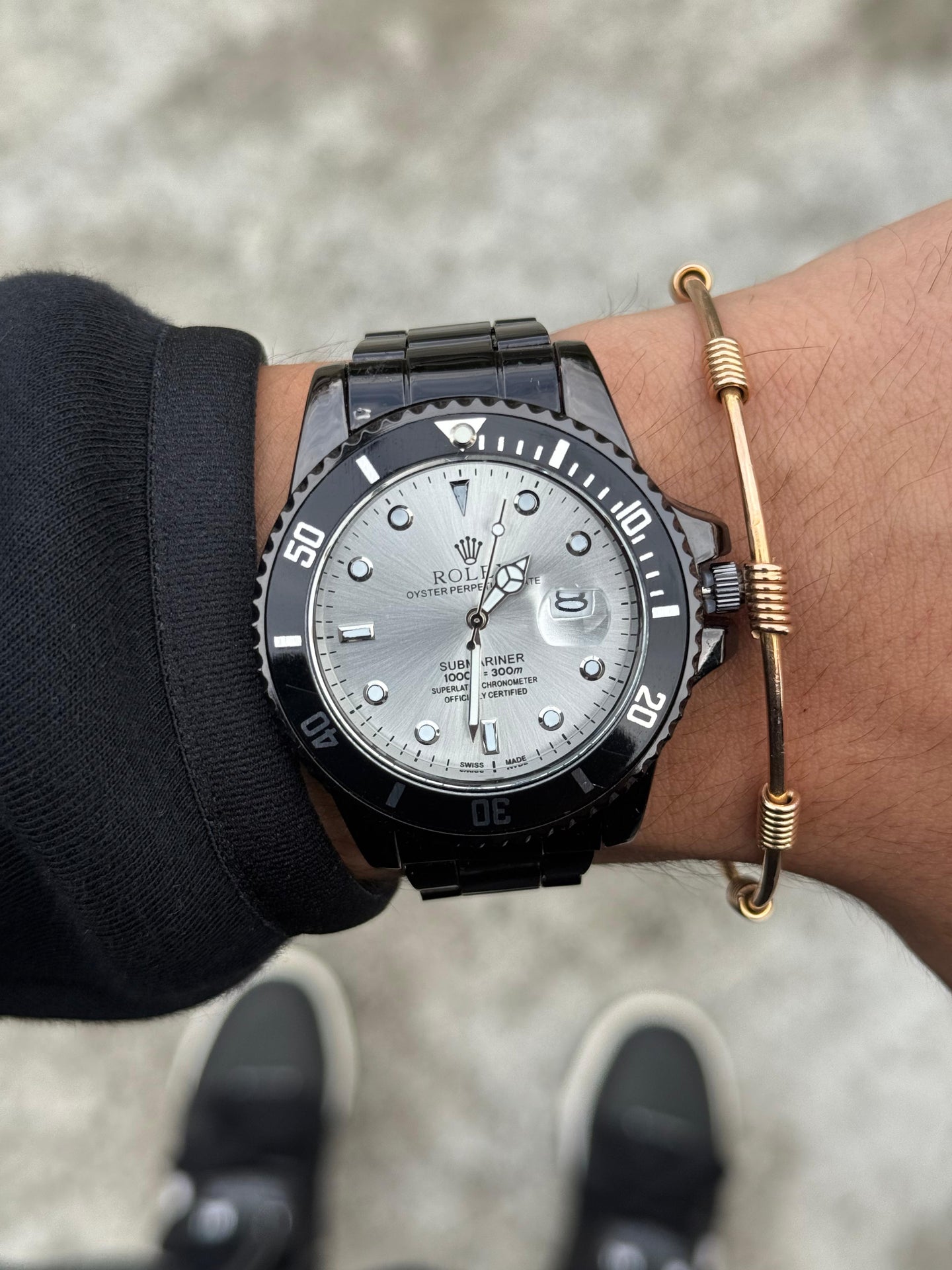 Rlx Premium New Negro Tablero Plateado